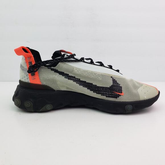 Nike React ISPA Mens Size 13 Ghost Aqua Grey Black Orange Running Sneaker Shoes - Picture 4 of 14